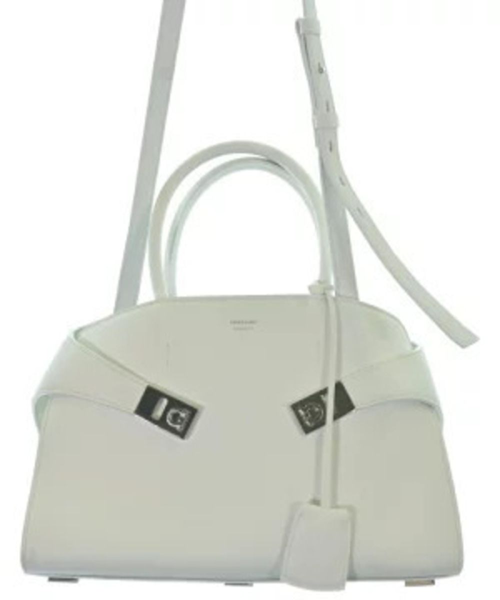 Salvatore Ferragamo Hug Soft Leather 2Way Crossbody Bag White